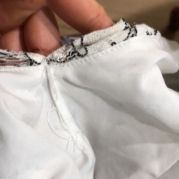 Nicholas Basque Lace Dress Size 0 White Black Floral OTS Fit and Flare Mini - Picture 12 of 12